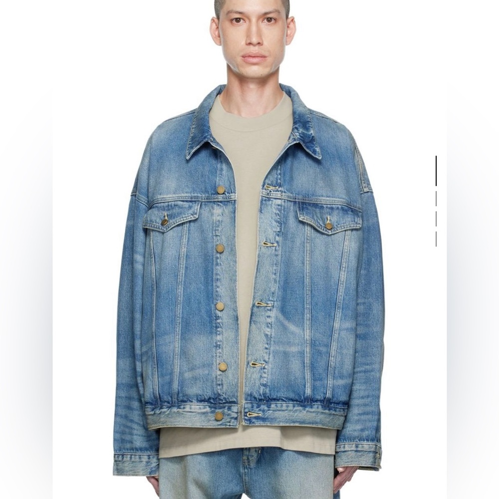Fear of God Essentials denim trucker jacket